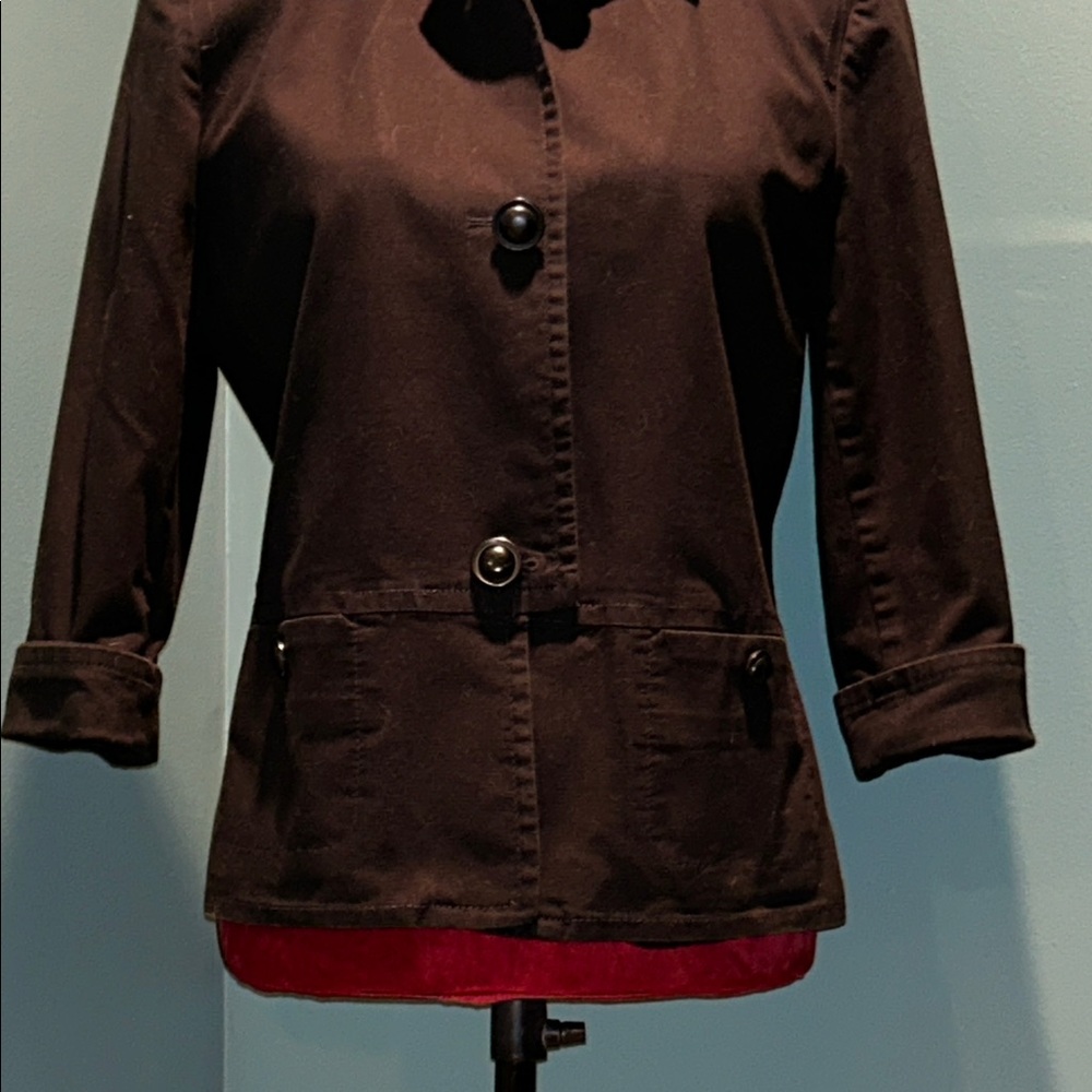 Talbots Classic Black Women's Jacket Size 8 - Picture 3 of 10